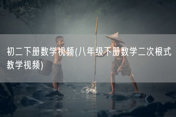 初二下册数学视频(八年级下册数学二次根式教学视频)(图1)