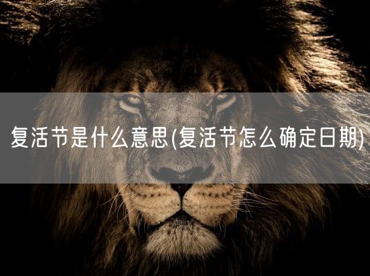 复活节是什么意思(复活节怎么确定日期)(图1)