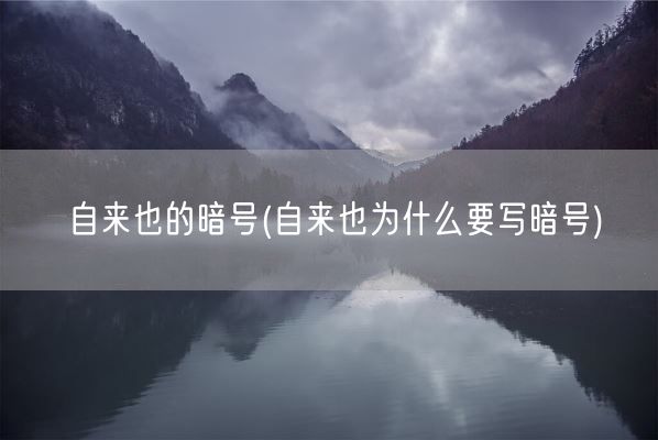 自来也的暗号(自来也为什么要写暗号)(图1)