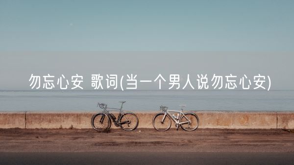 勿忘心安 歌词(当一个男人说勿忘心安)(图1)