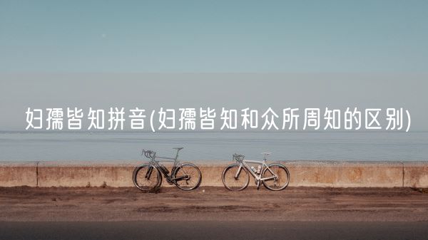 妇孺皆知拼音(妇孺皆知和众所周知的区别)(图1)