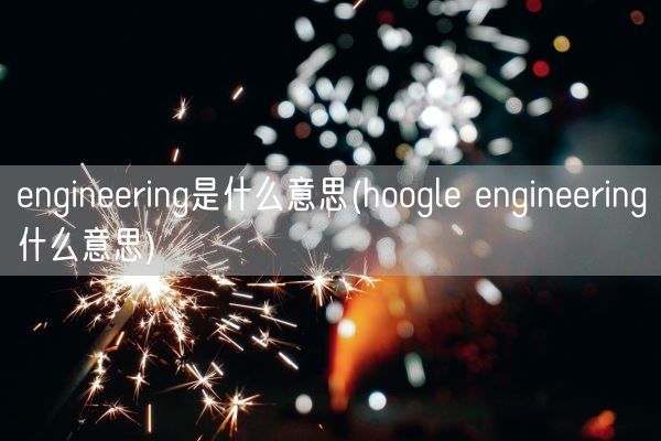 engineering是什么意思(hoogle engineering什么意思)(图1)