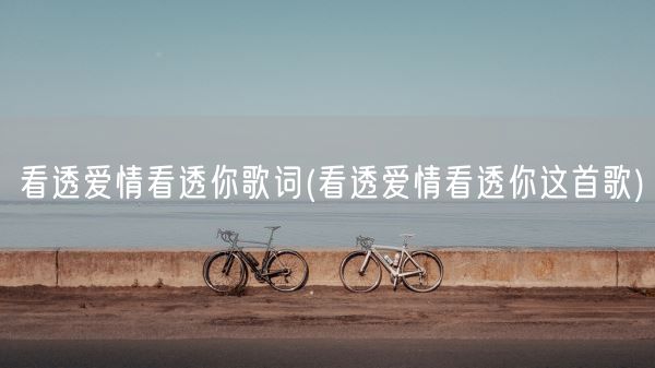 看透爱情看透你歌词(看透爱情看透你这首歌)(图1)