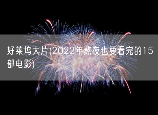 好莱坞大片(2022年熬夜也要看完的15部电影)(图1) 好莱坞大片(2022年熬夜也要看完的15部电影)(图1)