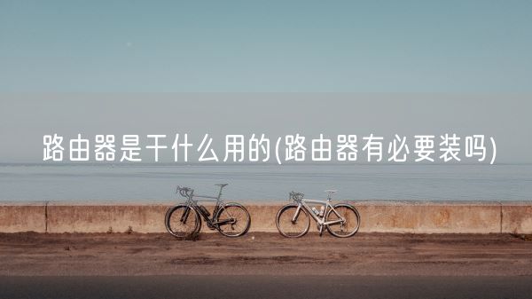 路由器是干什么用的(路由器有必要装吗)(图1)