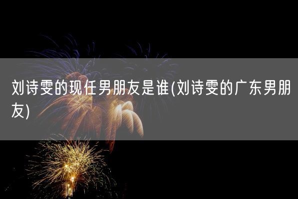 刘诗雯的现任男朋友是谁(刘诗雯的广东男朋友)(图1)