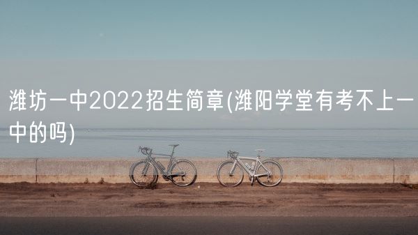 潍坊一中2022招生简章(潍阳学堂有考不上一中的吗)(图1)