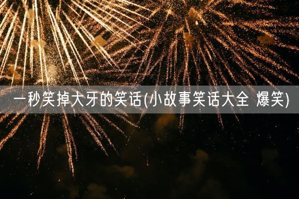一秒笑掉大牙的笑话(小故事笑话大全 爆笑)(图1)