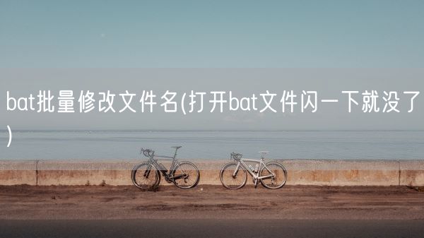 bat批量修改文件名(打开bat文件闪一下就没了)(图1)