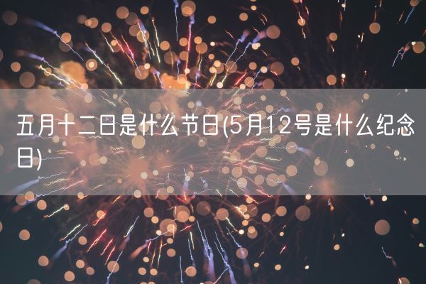 五月十二日是什么节日(5月12号是什么纪念日)(图1)
