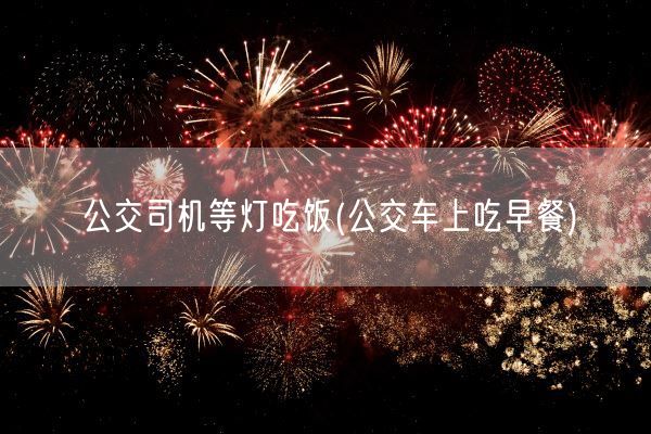 公交司机等灯吃饭(公交车上吃早餐)(图1)