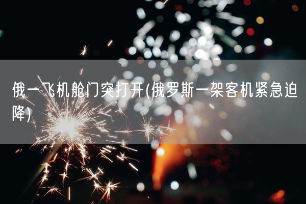 俄一飞机舱门突打开(俄罗斯一架客机紧急迫降)(图1)