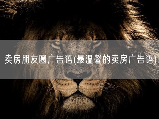 卖房朋友圈广告语(最温馨的卖房广告语)(图1) 卖房朋友圈广告语(最温馨的卖房广告语)(图1)