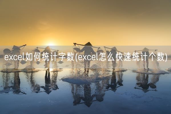 excel如何统计字数(excel怎么快速统计个数)(图1)