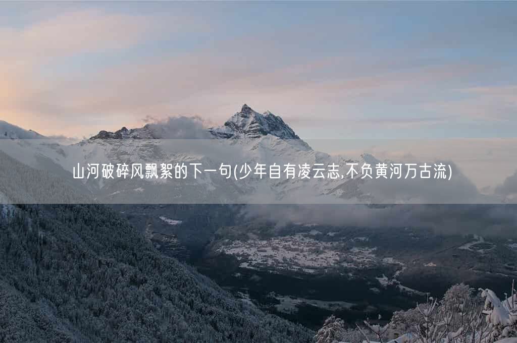 山河破碎风飘絮的下一句(少年自有凌云志,不负黄河万古流)(图1)