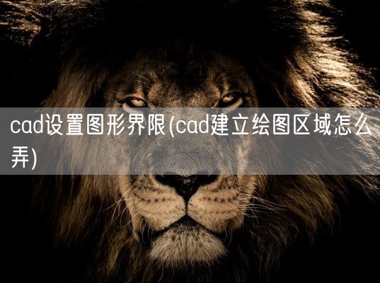 cad设置图形界限(cad建立绘图区域怎么弄)(图1)