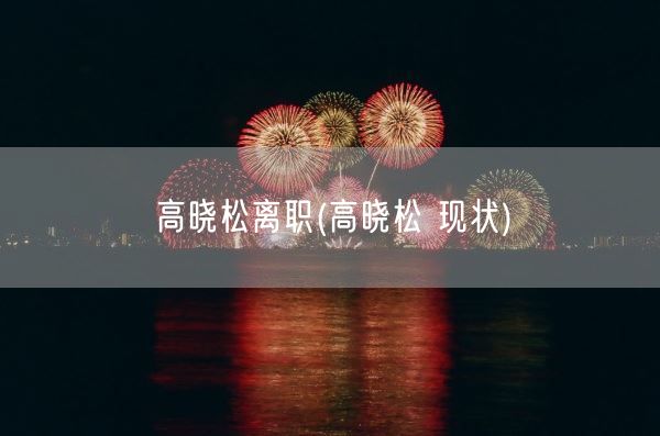 高晓松离职(高晓松 现状)(图1)
