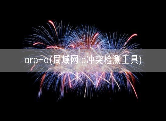 arp-a(局域网ip冲突检测工具)(图1)