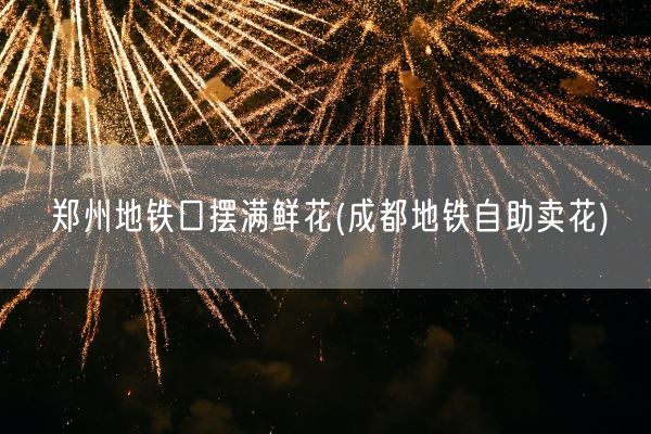 郑州地铁口摆满鲜花(成都地铁自助卖花)(图1)