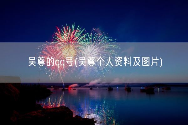 吴尊的qq号(吴尊个人资料及图片)(图1)