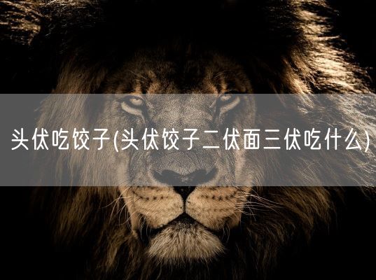 头伏吃饺子(头伏饺子二伏面三伏吃什么)(图1)