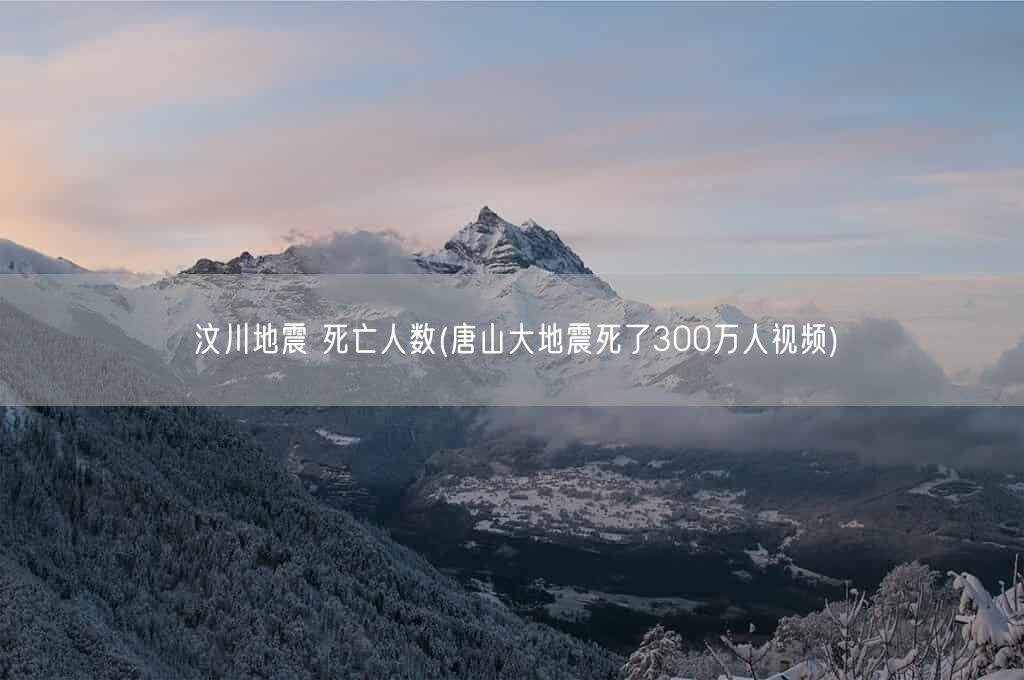 汶川地震 死亡人数(唐山大地震死了300万人视频)(图1)