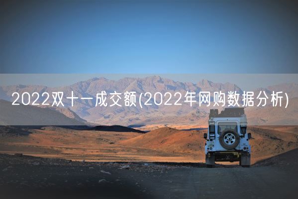 2022双十一成交额(2022年网购数据分析)(图1)