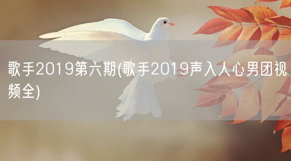 歌手2019第六期(歌手2019声入人心男团视频全)(图1)