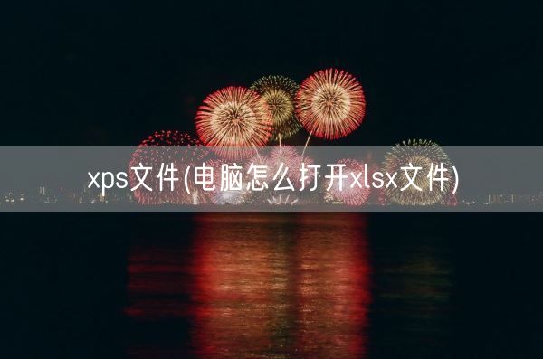 xps文件(电脑怎么打开xlsx文件)(图1)