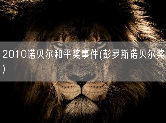 2010诺贝尔和平奖事件(彭罗斯诺贝尔奖)(图1)