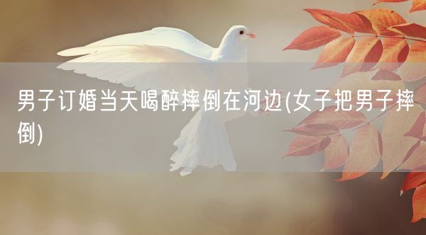 男子订婚当天喝醉摔倒在河边(女子把男子摔倒)(图1)