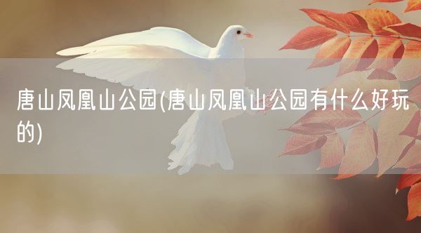 唐山凤凰山公园(唐山凤凰山公园有什么好玩的)(图1)