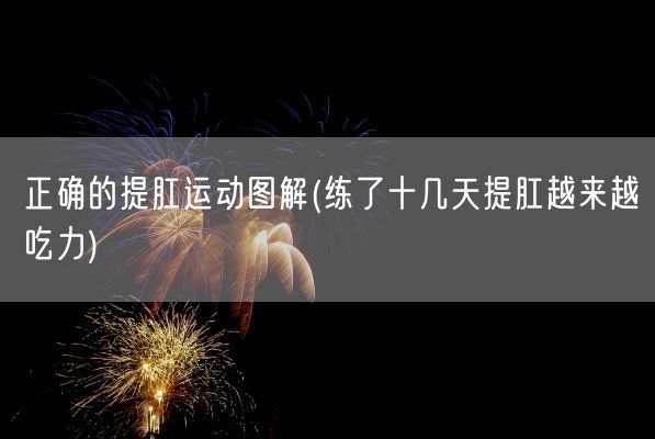 正确的提肛运动图解(练了十几天提肛越来越吃力)(图1)