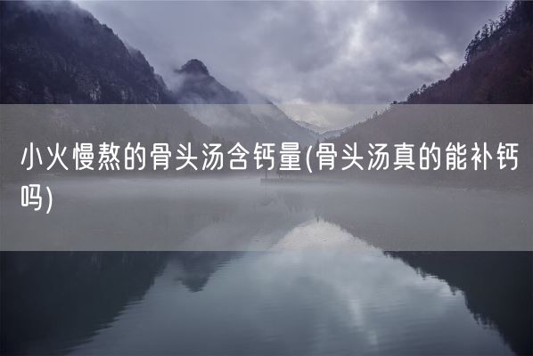 小火慢熬的骨头汤含钙量(骨头汤真的能补钙吗)(图1)