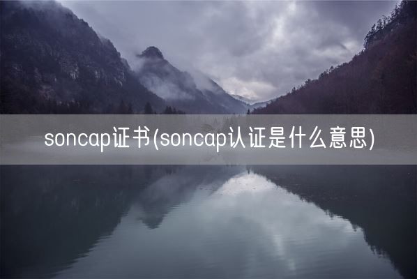 soncap证书(soncap认证是什么意思)(图1)