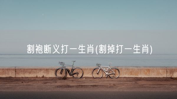 割袍断义打一生肖(割掉打一生肖)(图1)