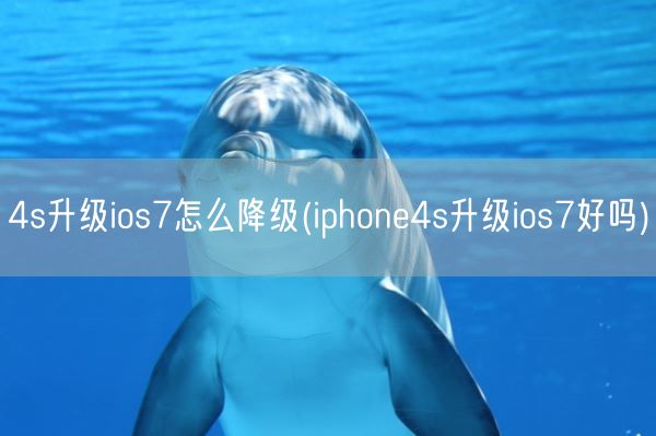4s升级ios7怎么降级(iphone4s升级ios7好吗)(图1)