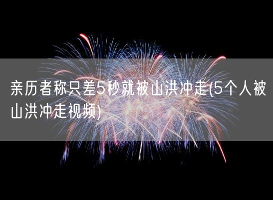 亲历者称只差5秒就被山洪冲走(5个人被山洪冲走视频)(图1)