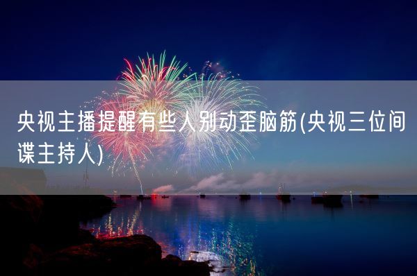 央视主播提醒有些人别动歪脑筋(央视三位间谍主持人)(图1)