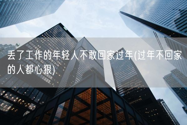 丢了工作的年轻人不敢回家过年(过年不回家的人都心狠)(图1)