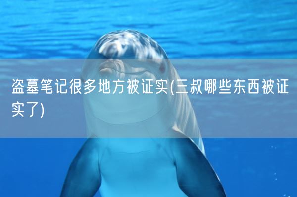 盗墓笔记很多地方被证实(三叔哪些东西被证实了)(图1)