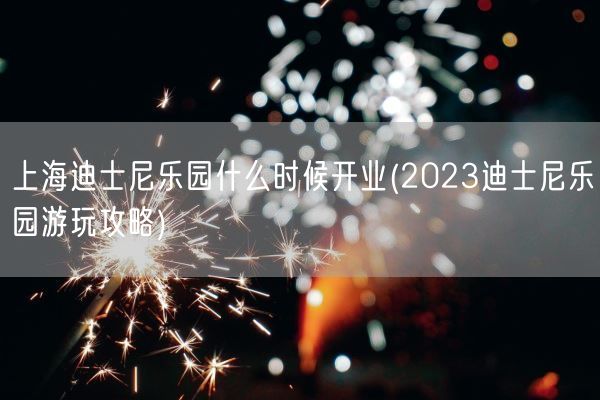 上海迪士尼乐园什么时候开业(2023迪士尼乐园游玩攻略)(图1)
