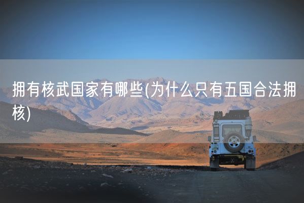 拥有核武国家有哪些(为什么只有五国合法拥核)(图1)