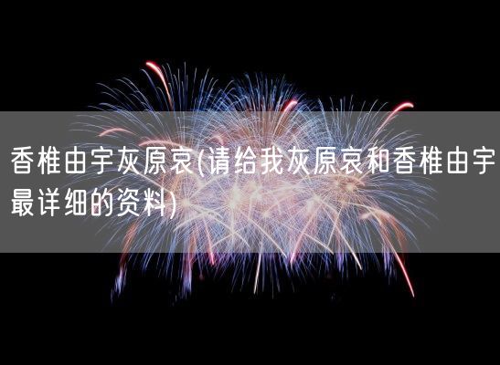 香椎由宇灰原哀(请给我灰原哀和香椎由宇最详细的资料)(图1)