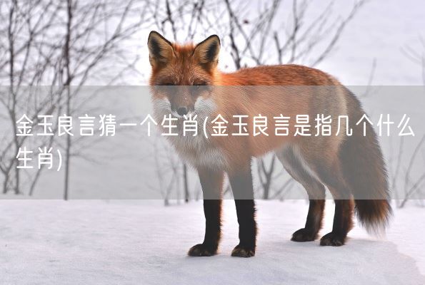 金玉良言猜一个生肖(金玉良言是指几个什么生肖)(图1) 金玉良言猜一个生肖(金玉良言是指几个什么生肖)(图1)