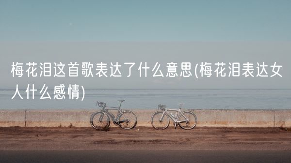 梅花泪这首歌表达了什么意思(梅花泪表达女人什么感情)(图1) 梅花泪这首歌表达了什么意思(梅花泪表达女人什么感情)(图1)