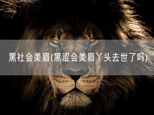 黑社会美眉(黑涩会美眉丫头去世了吗)(图1)