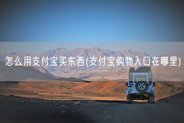 怎么用支付宝买东西(支付宝购物入口在哪里)(图1)