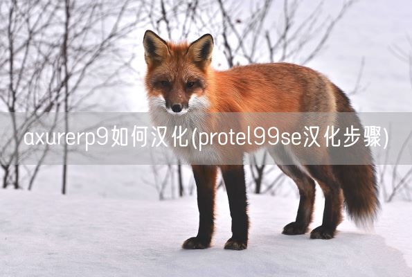 axurerp9如何汉化(protel99se汉化步骤)(图1)