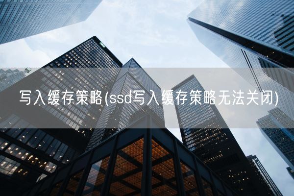 写入缓存策略(ssd写入缓存策略无法关闭)(图1)